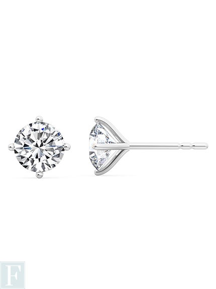 1/3ctw Round Diamond Solitaire White Gold Stud Earrings | Classic | REEDS  Jewelers