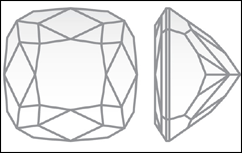 Cushion Cut Diamond Drawing