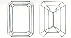 Emerald Cut Diamond Drawing