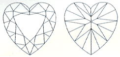 Heart Shape Diamond Drawing