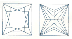 Princess Cut Diamond Drawing